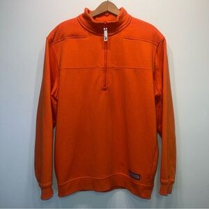Vineyard Vines Cotton Orange Garment Dyed Sweatshirt LS 1/4 Zip Pullover Sz M